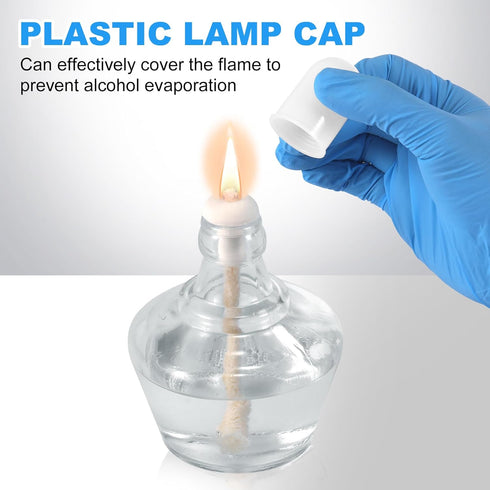 Annhua Alcohol Lamp Burner, 150ML Glass Bunsen Burner Lab Equipment with 5 Replacement Wicks, 2 Droppers, and Funnel