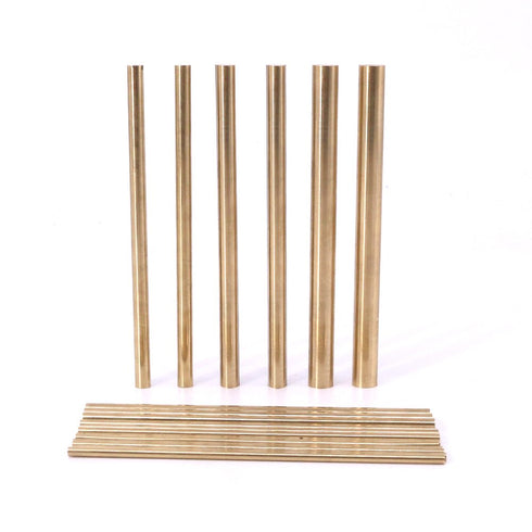 Swpeet 18Pcs Assorted Brass Solid Round Rod Lathe Bar Stock Kit - Diameter 2mm-8mm Length 100mm - Perfect for Various