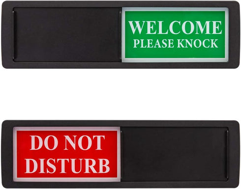 Privacy Sign - Do Not Disturb/Welcome Sign for Home Office, Restroom, Conference, Hotel, Hospital, Magnetic Slider Door