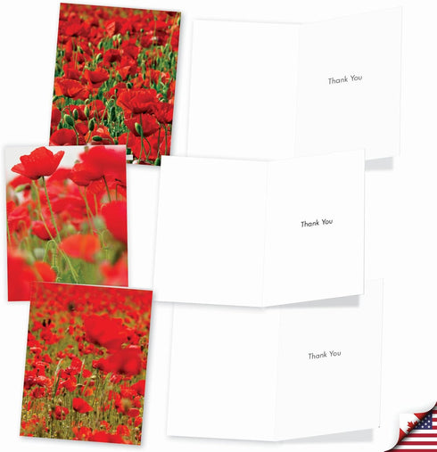 The Best Card Company - 10 Assorted Thank You Notecards Bulk Box Set 4 x 5.12 Inch with Envelopes (10 Designs, 1 Each)