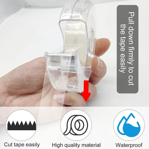 OWLKELA Clear Tapes and Refillable Dispensers, 16 Pack, 0.7" x 28 yds per roll, Transparent Tape Refills