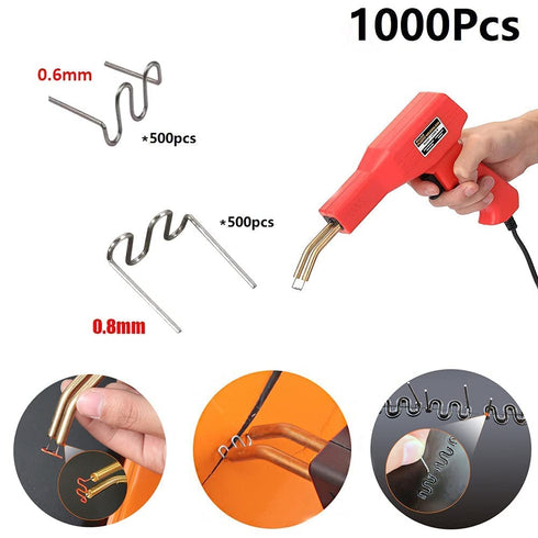 1000PCS Welding Rods Hot Staples Plastic Repair Machine Welding Staples for Hot Stapler Repair Car Bumpers Machine Dashboards Lamp Holders Daily Plastics Supplies Plastics Rings 0.8mm 0.6mm Staples