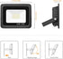 20W IP66 6500K 1400Lm 120 LED Flood Lights Outdoor, Waterproof Security Lights Fixture, Hardwired Wall Lamp, Ultra Thin