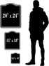 8.5"x10" Tofu Bar BLACK Aluminum Composite Sign