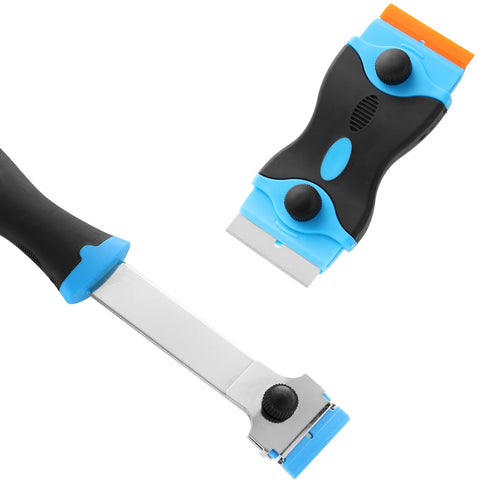 Set, 3 Pack, Set 50 30 Bates- Razor Blade Scraper Razor Scraper with Extra Plastic & Metal Blades, Window Scraper Tool