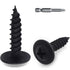 140pcs #8 × 3/4” Modified Truss Head Wood Screws - Phillips Drive, Black Wood Screws with Screwdriver Bit