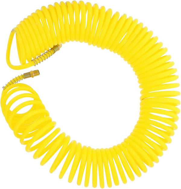 ABN Recoil Hose, 1/4in x 50ft Portable Polyurethane Coil Hose for Air Compressor