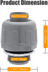 2pcs 1/2 Inch NPT Liquid Tight Connector, 180-Degree Electrical Conduit Connector Fitting