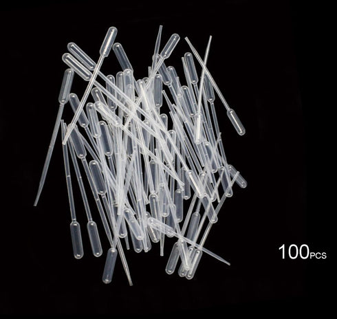 RUIAN 0.5ML Clear Disposable Plastic Eye Dropper Set, Transfer Graduated Pipettes, 100 PCS