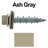 Metal ROOFING SCREWS: (250) 10 x 1" Ash Gray Hex Head Sheet Metal Roof Screw with EPDM Washer