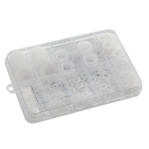 Eowpower 270 Pieces Nylon Metric Sealing Washers Assortment Set, 8 Sizes