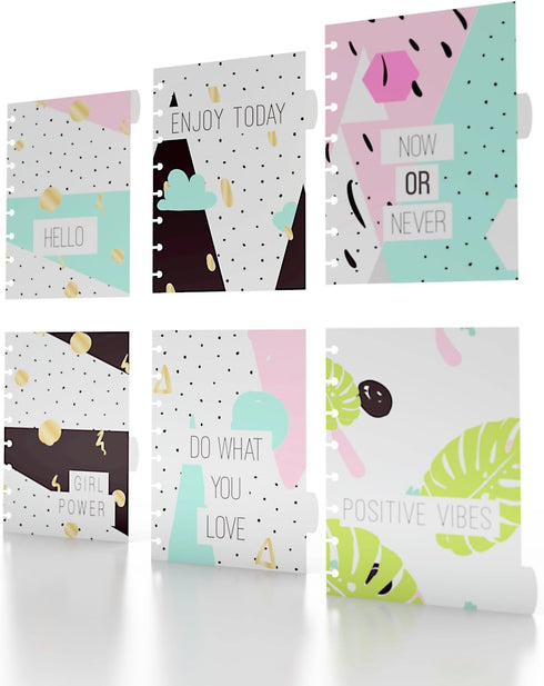 Discagenda Enjoy Today Polypropylene Planner, A5 Personal Organizer Dividers (Disc Binding)