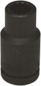 Wright Tool 6974 3/4-Inch Drive 12 Point Deep Impact Socket, Black