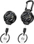 Upgraded Heavy Duty Retractable Keychain, MNGARISTA 2 Pack with Belt Clip & Carabiner, 31.5" Stainless Steel Cable