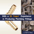 LTWFITTING 90 Deg Elbow Brass Barb Fitting - 1/4-Inch x 1/4-Inch Hose ID Generator Fuel Filter (Pack of 5)