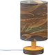 ALAZA Gold Whale Bedside Table Lamp with USB Port for Bedroom Nightstand Lamps Night Light Linen Fabric Shade Cylinder