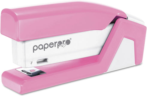 PaperPro 1588 Pink Ribbon Compact Stapler, 15-Sheet Capacity, Pink/White Color