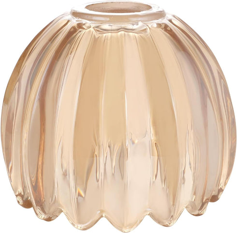 Shenmoyl Tulip Lamp Shades Replacement, 5" Dia. * 4.25" H Amber Glass