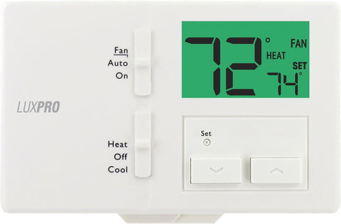 Lux Pro P111 Non-Programmable Thermostat; 1 Heat, 1 Cool; Batteries Included