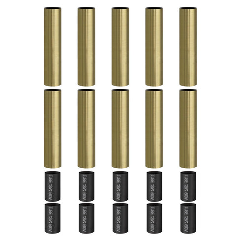 PATIKIL 4" Tall Candle Covers Sleeves, 10Pcs Metal E12 Chandelier Socket Sleeves