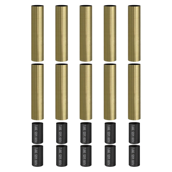 PATIKIL 4" Tall Candle Covers Sleeves, 10Pcs Metal E12 Chandelier Socket Sleeves