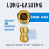 SUNGATOR 1/2 Inch Pushfit Plumbing Fittings, 12 Pack, No Lead Brass Push to Connect for PEX, Copper, CPVC