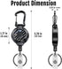 MNGARISTA Upgraded Retractable Keychain, 10 OZ Retraction, 31.5" Stainless Steel Cord, Heavy Duty Carabiner Badge Holder