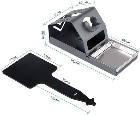T12 Zunate Soldering Iron Stand With Anti Static Design, Metal Holder With Tip Storage Holes, Zinc Alloy Base