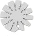 QWORK Bevel Gauge, Stainless Steel Axe Angle Gauge Round Shape Knife Angle Finder 15-120 Degree for Measuring Knife Angle