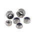 cSeao 60pcs M6 x 1.0mm Nylon Inserted Self Locking Nut, 304 Stainless Steel, Silver Tone