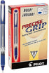 Pilot Precise Grip Liquid Ink Rolling Ball Stick Pens, Blue, Bold Point (1 mm), Pack of 12