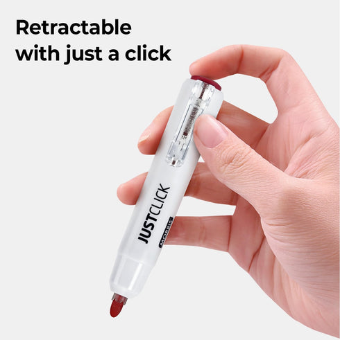 carrotez Retractable Dry Erase Markers, Low Odor Bullet Tip, Thick Barrel, 12 Count, Red