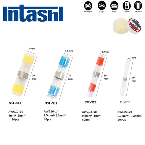 Heat Shrink Butt Connectors, Marine Grade Solder Seal Wire Connectors Kit, Waterproof Insulated (140PCS)