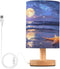 ALAZA Moon Starfish Beach Oilpaint Bedside Table Lamp with USB Port for