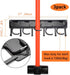 YueTong All Metal Garden Tool Organizer, Heavy Duty Adjustable Wall Mount Holder with Hooks (3 Pack)