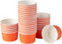 5-Ounce 50 Frozen Coppetta Dessert Cups, Disposable Ice Cream Cups - Lids Sold Separately, Sturdy, Orange Paper Yogurt