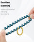 Uniclife 6 Pcs Stretchable Wristband Keychain, Flexible Spring Spiral Coil Key Holder with Gold Spring O Ring