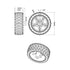 ALLPARTZ 4PCS 65mm TT Motor Wheels Smart Car Chassis Robot Remote Control Car Wheels (Black)