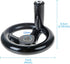 YXQ 3.94'' Hand Wheel Black with Revolving Handle, 3 Spoked Round Handwheel for Milling Machine, 12mm Hole