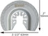 XXGO 4 Pcs Oscillating Multi Tool Diamond Segment Swing Semi Circle Grit Grout Saw Blades XG4002D