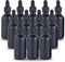 1 oz Dropper Bottle 12 Pack Black Glass Boston Bottles with Eye Droppers for Essential Oils