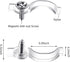 100 Pack 10 mm Boao LED Strip Light Mounting Clips Brackets Fixing Clips One Side LED Light Clamps with Screws for Wide