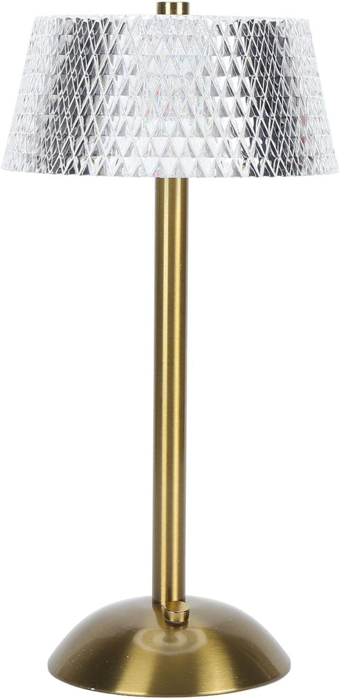 Dimmable 3 Zerodis Crystal Table Lamp Cordless LED Desk Lamp with Touch Control, Color Changing, Rechargeable Battery