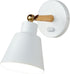 ClanKin Wall Sconces Lighting for Bedroom, White Wood Style Wall Sconce Reading