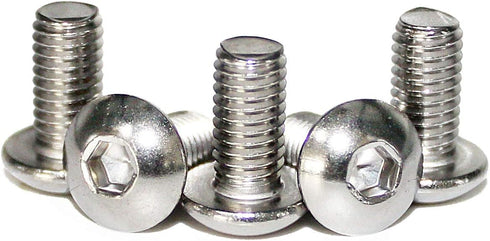 100 Pcs Button Head Socket Cap Bolts Screws M4-0.70 x 8mm, 18-8 Stainless Steel, Allen Hex Drive, by Fullerkreg