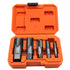 YUENTOEN 5 Piece NPT Pipe Tap Set, NPT Thread Forming Taps, GCR15 Drill Bits for Cleaning, Sizes 3/4", 1/2", 3/8",