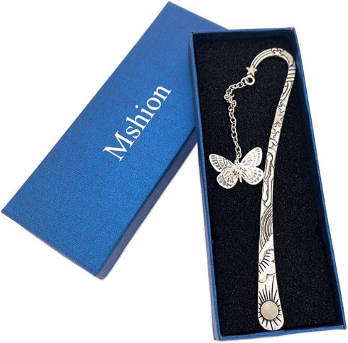 Luminous Bookmark, Retro Glow in The Dark Book Markers with Pendant, Holiday Gifts for Women Men Lovers