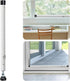 UIABOPZ Sliding Door Security Bar, 18"-50" Adjustable Window Security Bars with Rubber Tips,