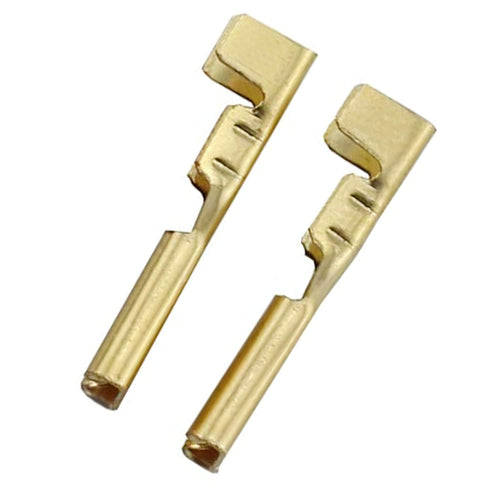 100-Pack 2.8mm Gold Female Spade Crimp Terminals with Insulating Sleeves, Self Lock Plug Electrical Cable Connectors