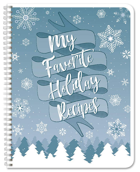 BookFactory Holiday Recipe Book, My Favorite Holiday Recipes, Fill in Recipe Journal, 100 Pages, 8.5" x 11"